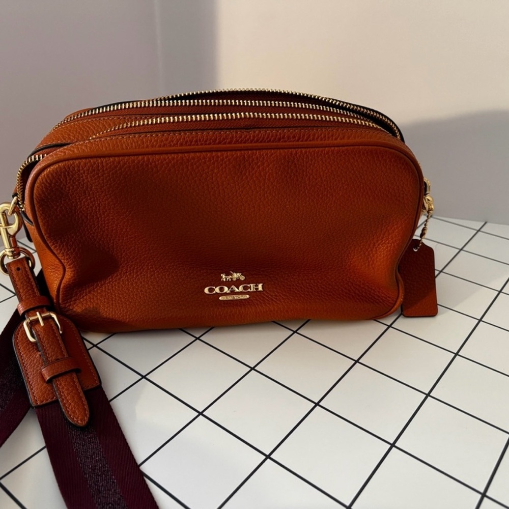 Coach Jes Tan Leather Crossbody Bag